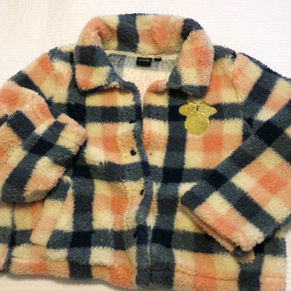 Disney cropped fuzzy jacket